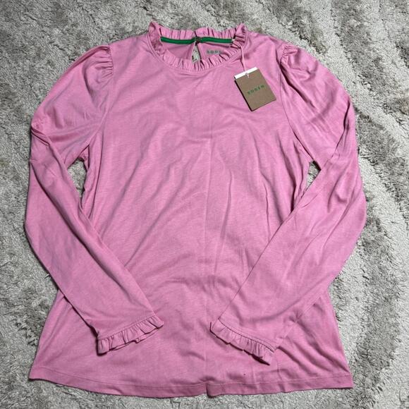 BODEN Supersoft Frill Detail Top NWT - Picture 1 of 8